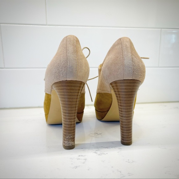 J. Crew Oxford Platform Booties / Heels - Fabulous Suede! - Picture 4 of 12